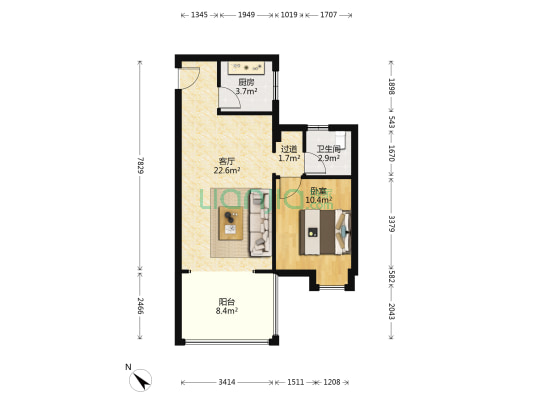 润泽和兴苑 1室1厅1卫 62平方