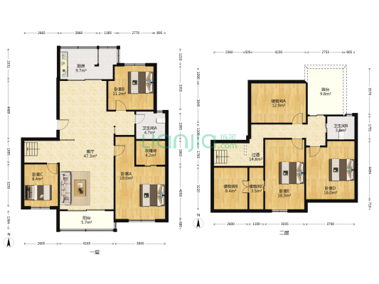 开元家园 5室1厅2卫 194平方