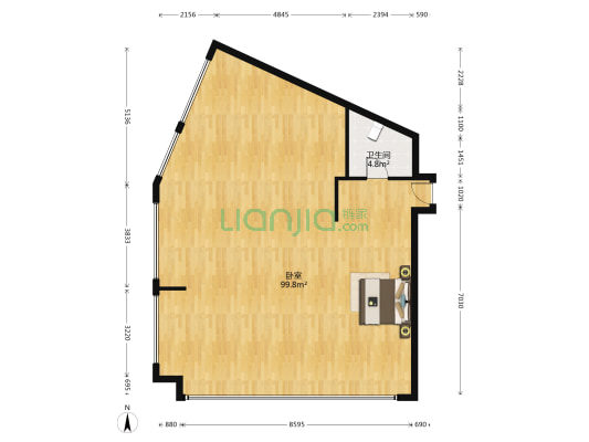 硅谷大厦 1室0厅1卫 150平方