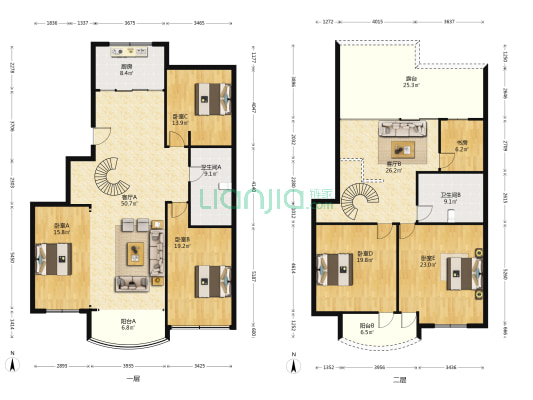 桂苑公寓 6室2厅2卫 264平方