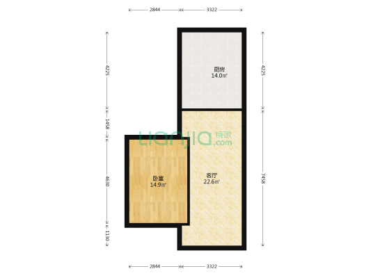 锦东路356号 1室1厅0卫 57平方