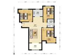 有房本 高楼层 边户 全明 无抵押 诚意出售-涿州鹏渤印象城牛津花园户型图