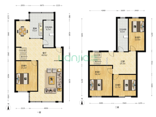 金桥新村（张家港） 4室1厅2卫 188平方