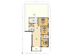 范阳路沿线  三居室  带40平露台  采光好 通风好-涿州东方家园户型图