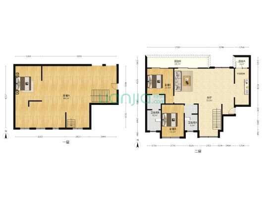 置信丽都府二期 3室1厅2卫 121平方