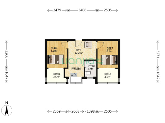 南尧小区 2室1厅1卫 48平方