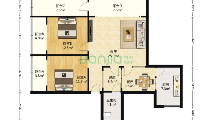 军区大院（闵家桥）二手房实景图