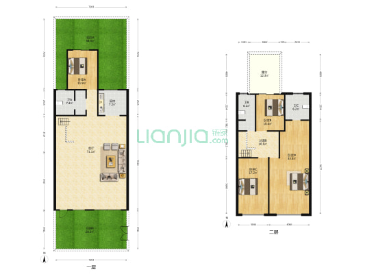 正弘新城1号院 4室1厅3卫 217平方