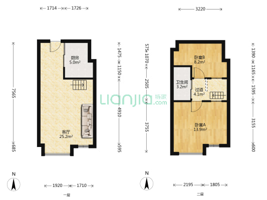 庆裕新都汇广场 2室1厅1卫 47平方