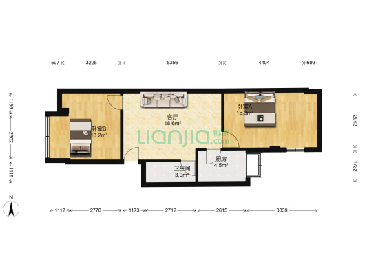 模范新村 2室1厅1卫 59平方