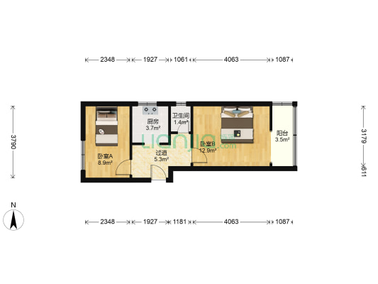 石桥西里 2室0厅1卫 49平方
