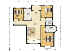 房本满二，南北通透精装大三居，顶层带阁楼-涿州香邑溪谷户型图