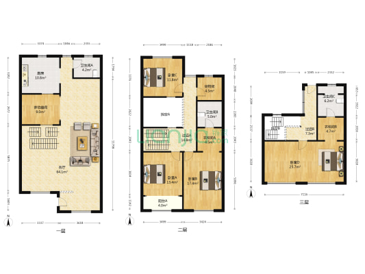 保利水韵长滩一期 5室1厅3卫 275平方
