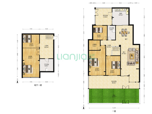 国信·上城 5室1厅2卫 140平方