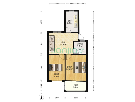 永兴坊 2室1厅1卫 63平方