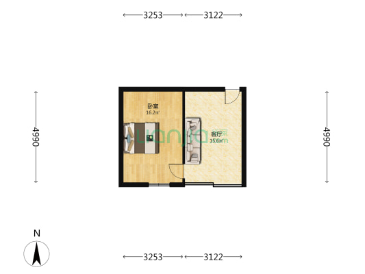 公园巷 1室1厅0卫 62平方