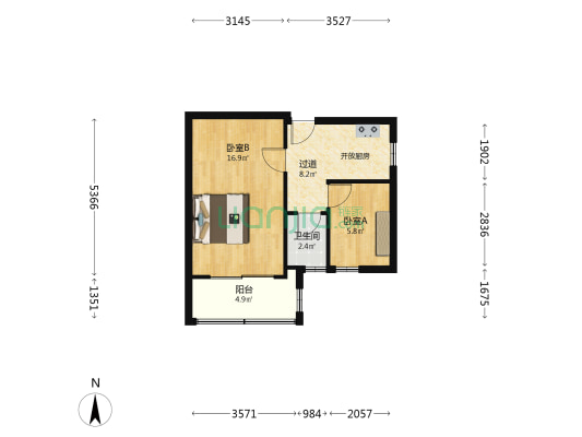建设中路68号 2室0厅1卫 49平方