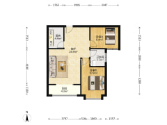 涿州开发区全南两居室，双语边上-涿州惠友万悦城(涿州)户型图