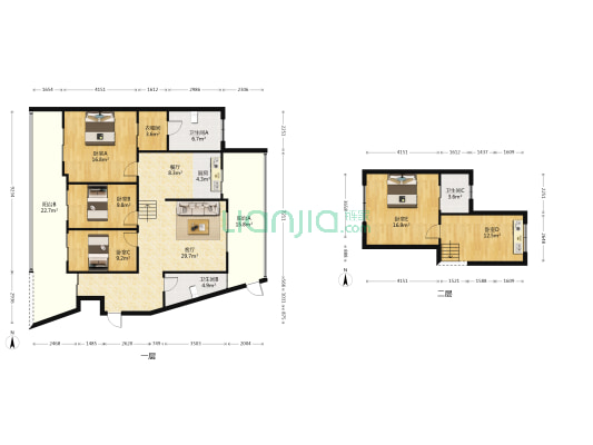梅湖国际公馆 5室2厅3卫 202平方