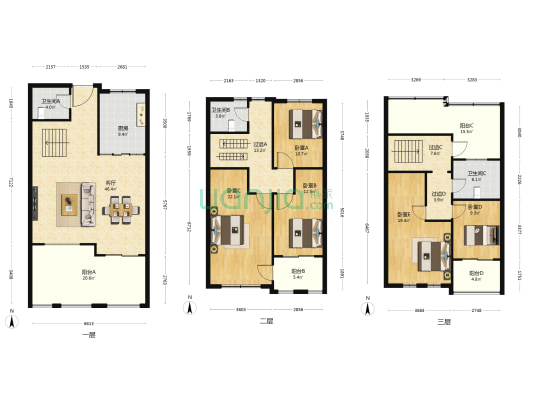 丰球白鹭湖庄园 5室1厅3卫 211平方