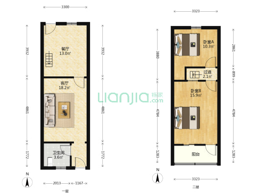 桃园新村三弄 2室2厅1卫 79平方