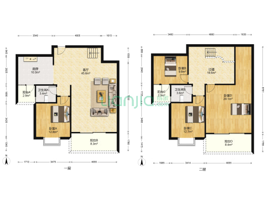 住家装修，拎包入住，看房提前约-户型图