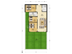 全阳三居，精装修，一层朝南50平院子-涿州鸿坤理想湾北区户型图