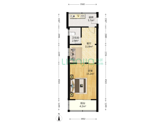 文安里小区南区 1室1厅1卫 41平方