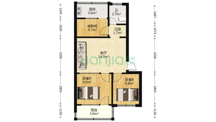 市立医院宿舍二手房实景图