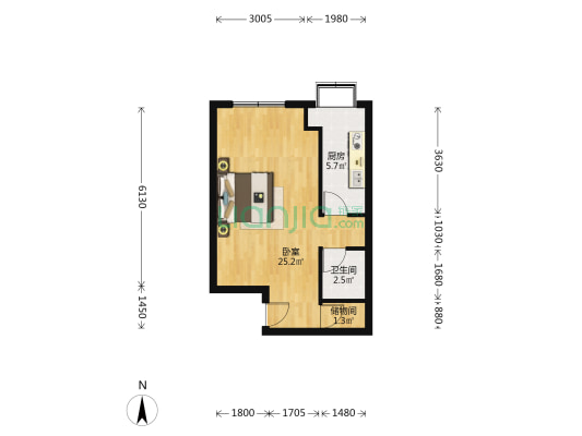 房本满五，出门就是京港澳高速口，交通便利-户型图