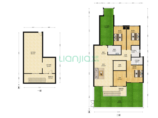 永利滨江御景二期 4室2厅2卫 136平方
