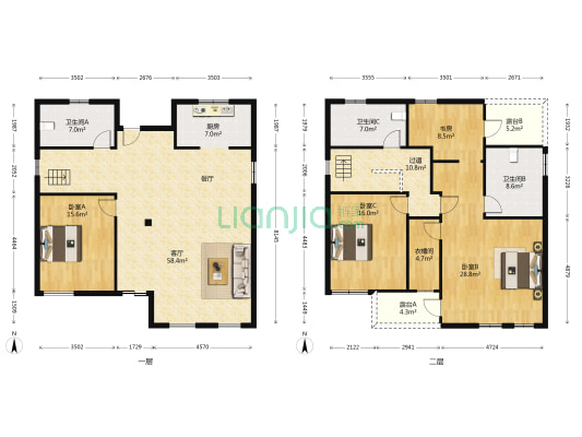 久隆凤凰城-领域 4室1厅3卫 198平方