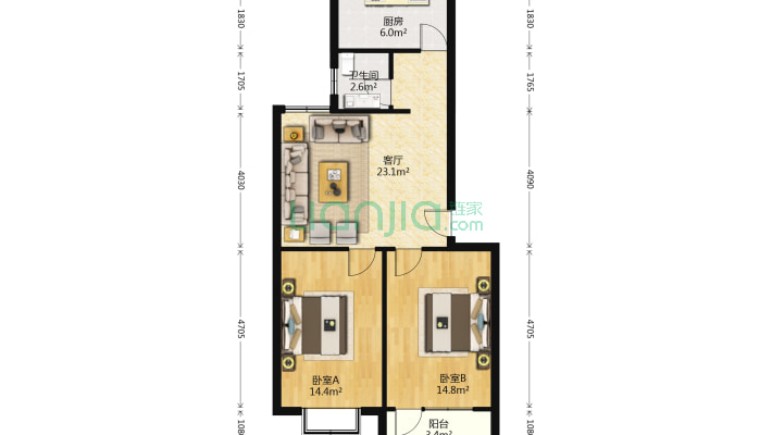 无线电二厂宿舍二手房实景图