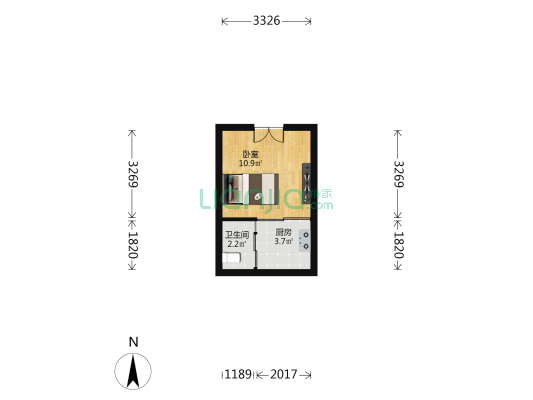 瓦轴宿舍楼散盘 1室0厅1卫 26平方