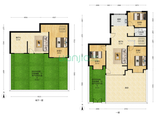 御东悦璟 4室2厅1卫 104平方