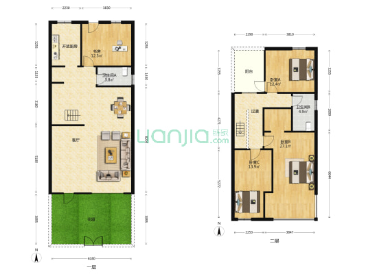 太湖樱花园 4室1厅2卫 155平方
