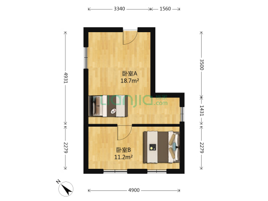 宁夏路 2室0厅0卫 28平方