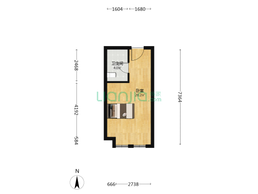 高科雲汀 1室0厅1卫 35平方