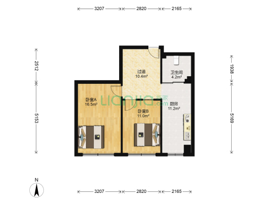 汇景星城小区 2室0厅1卫 73平方