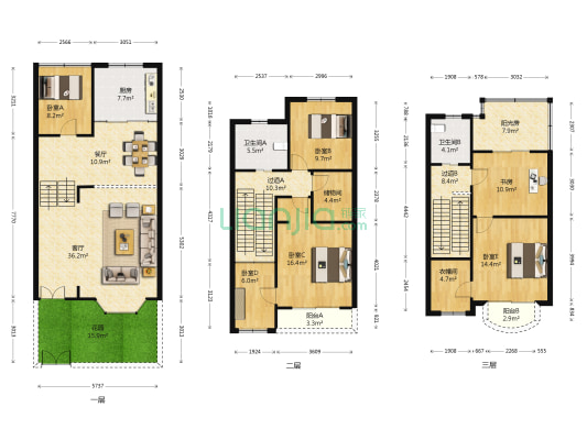 东庭人家 6室2厅2卫 188平方