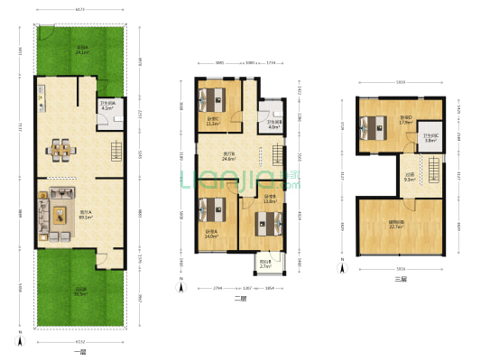 月荷苑 4室2厅3卫 184平方