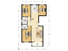 华阳路。一梯两户电梯房，靠谱卖-涿州天龙小区户型图