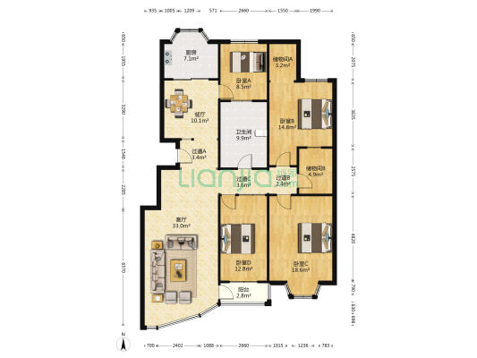 海滨路边抱海酒店对过 欧典花园电梯好楼层全明户型 威海环翠区竹岛欧典花园二手房 威海链家