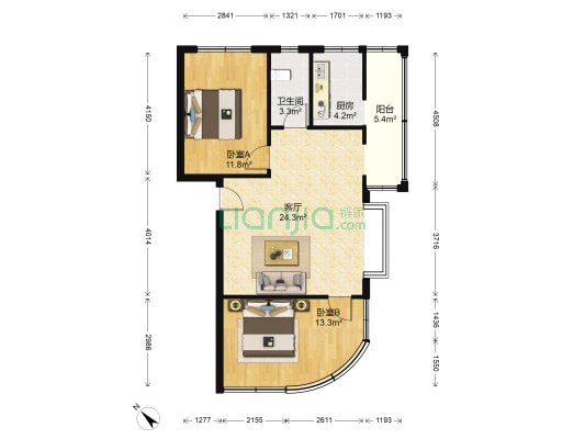 祠堂街南一巷13号 2室1厅1卫 76平方