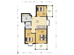 有房本可贷款  户型好采光高，交通便利，内有公园-涿州翔天万和城户型图