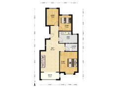 精装修 东户 高楼层 南北通透 带家具家电 看房方便-涿州华融现代城户型图