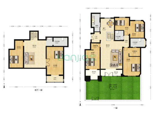 西山艺境5号院 6室3厅3卫 170平方