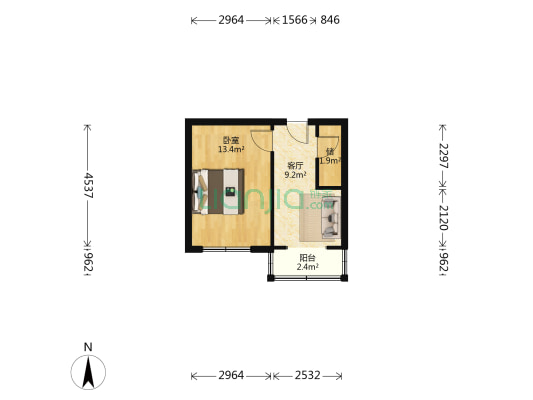 南寺回民小区 1室1厅0卫 36平方
