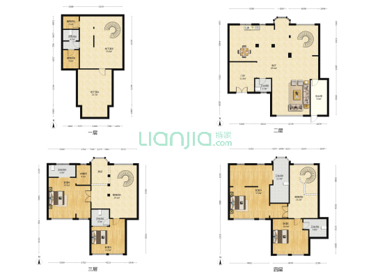 怡君苑 4室1厅6卫 371平方