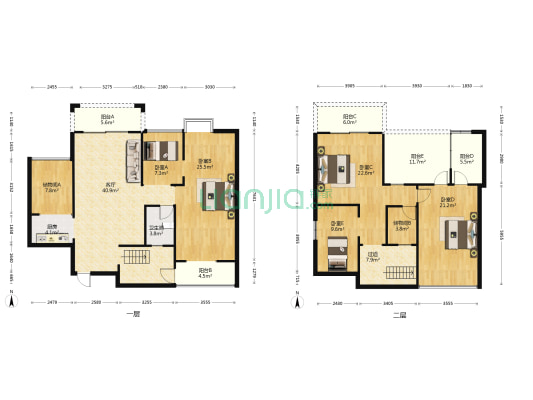 广安公寓 5室1厅1卫 130平方